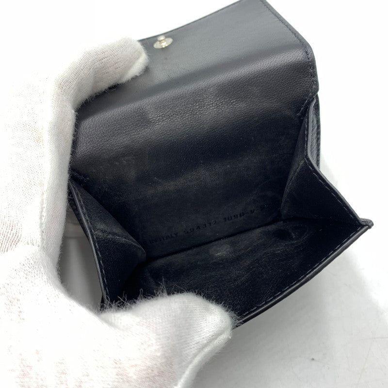 【中古品】【メンズ】 BALENCIAGA バレンシアガ COMPACT WALLET 594312 コンパクト ウォレット 財布 ミニウォレット 三つ折り 181-260503-ko-06-tei カラー：ブラック 万代Net店