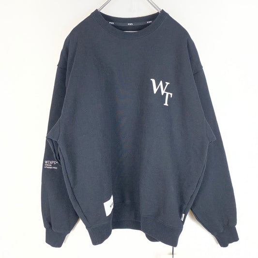 【中古品】【メンズ】 WTAPS ダブルタップス 26SS ACADEMY / SWEATER / COTTON 261ATDT-CSM04 アカデミー セーター コットン トップス プルオーバー 142-260424-ks-05-fuzh サイズ：2 カラー：ブラック 万代Net店