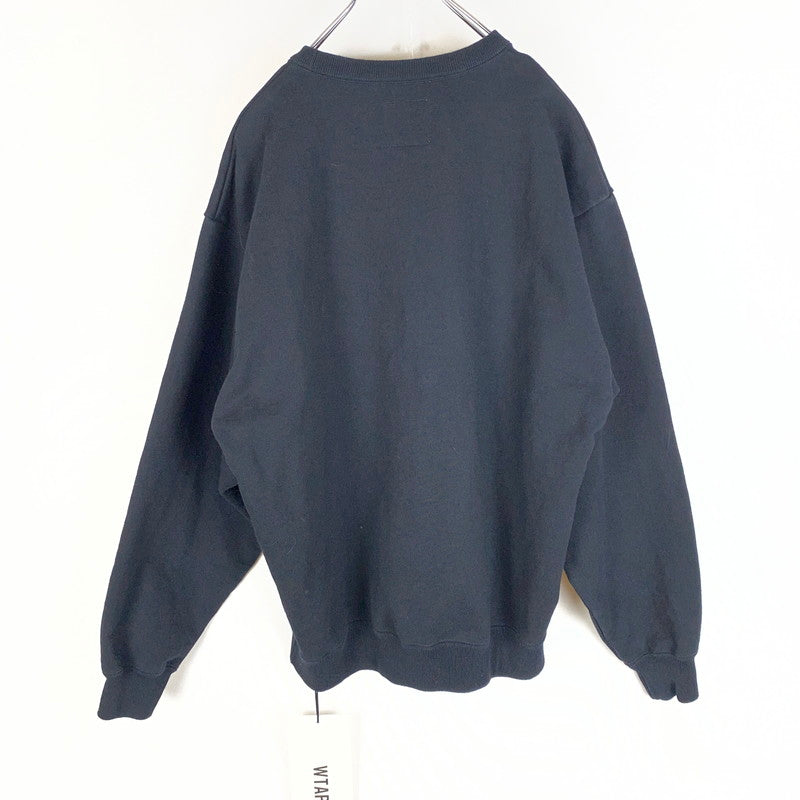 【中古品】【メンズ】 WTAPS ダブルタップス 26SS ACADEMY / SWEATER / COTTON 261ATDT-CSM04 アカデミー セーター コットン トップス プルオーバー 142-260424-ks-05-fuzh サイズ：2 カラー：ブラック 万代Net店