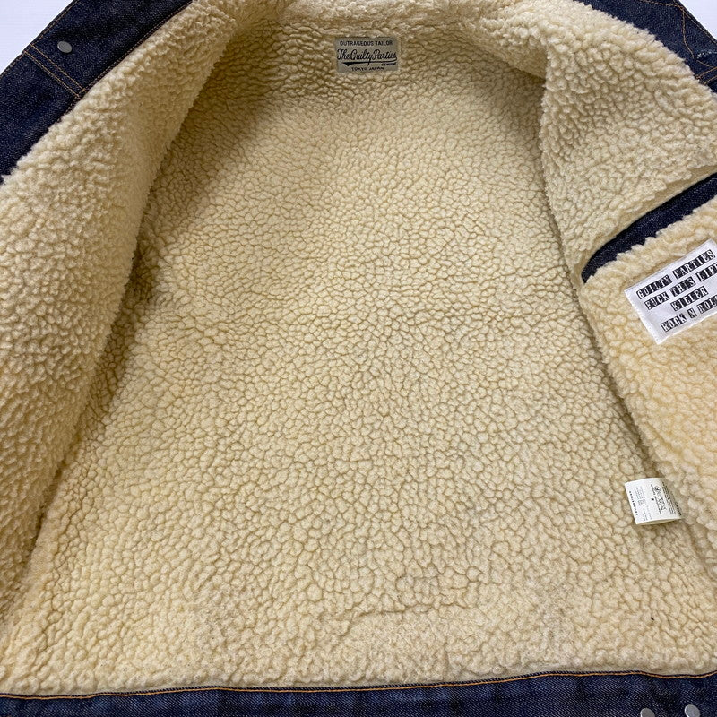 【中古品】【メンズ】 WACKO MARIA ワコマリア BOA DENIM JACKET ボア デニムジャケット アウター 140-260424-ks-02-tei サイズ：M カラー：インディゴ 万代Net店