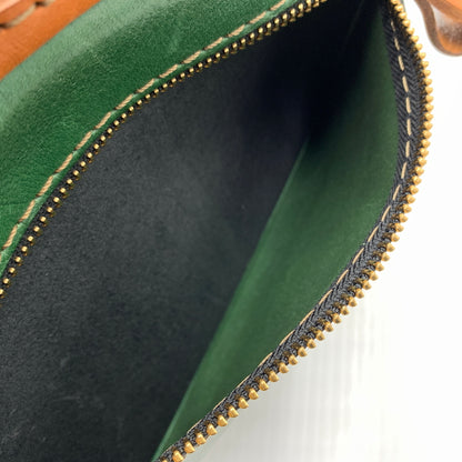 【中古品】【メンズ】 HERZ ヘルツ LEATHER SHOULDER BAG レザーショルダーバッグ カバン セカンドバッグ 188-260723-ko-05-tei カラー：グリーン系 万代Net店