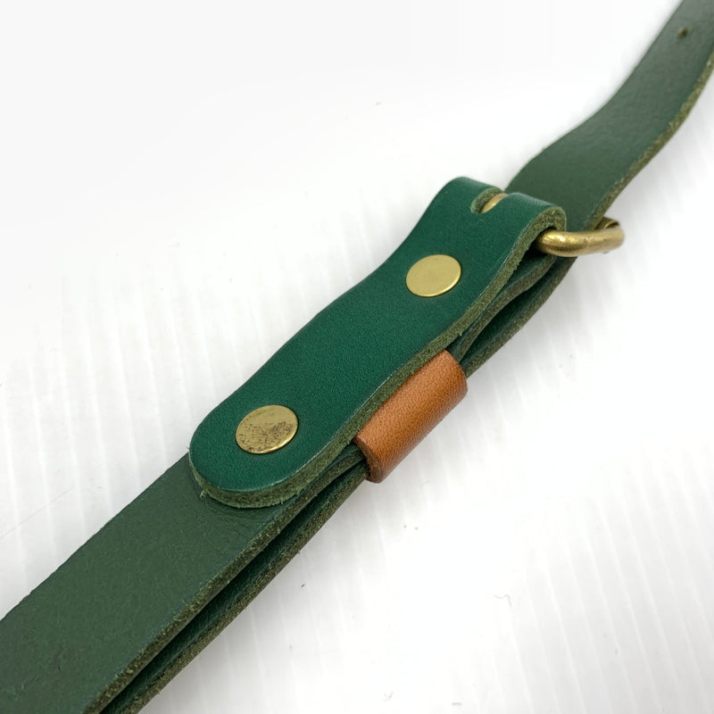 【中古品】【メンズ】 HERZ ヘルツ LEATHER SHOULDER BAG レザーショルダーバッグ カバン セカンドバッグ 188-260723-ko-05-tei カラー：グリーン系 万代Net店