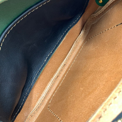 【中古品】【メンズ】 HERZ ヘルツ LEATHER SHOULDER BAG レザーショルダーバッグ カバン セカンドバッグ 188-260723-ko-05-tei カラー：グリーン系 万代Net店