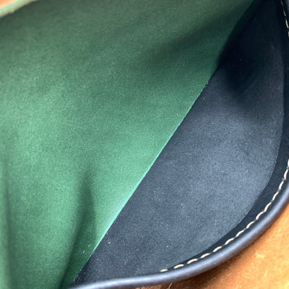 【中古品】【メンズ】 HERZ ヘルツ LEATHER SHOULDER BAG レザーショルダーバッグ カバン セカンドバッグ 188-260723-ko-05-tei カラー：グリーン系 万代Net店