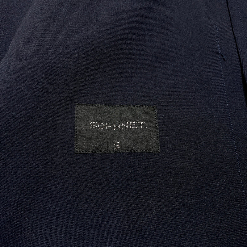 【中古品】【メンズ】 SOPHNET. ソフネット STRETCH GABARDINE SHIRT JACKET SOPH-180005 ストレッチギャバジン シャツジャケット ライトアウター 142-260720-ko-09-tei サイズ：S カラー：ネイビー 万代Net店