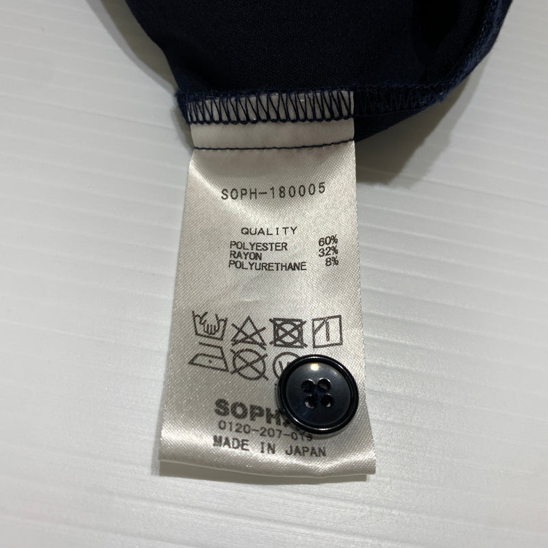 【中古品】【メンズ】 SOPHNET. ソフネット STRETCH GABARDINE SHIRT JACKET SOPH-180005 ストレッチギャバジン シャツジャケット ライトアウター 142-260720-ko-09-tei サイズ：S カラー：ネイビー 万代Net店
