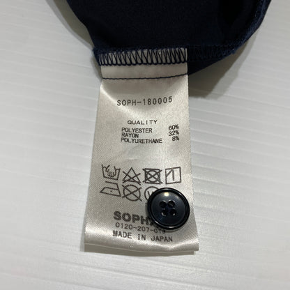 【中古品】【メンズ】 SOPHNET. ソフネット STRETCH GABARDINE SHIRT JACKET SOPH-180005 ストレッチギャバジン シャツジャケット ライトアウター 142-260720-ko-09-tei サイズ：S カラー：ネイビー 万代Net店