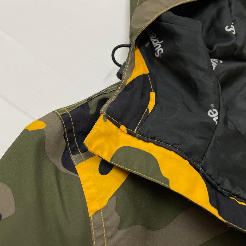 【中古品】【メンズ】 Supreme シュプリーム 17AW HOODED LOGO HALF ZIP PULLOVER フーデッド ロゴ ハーフジップ プルオーバー ジャケット アウター 149-260502-yo-01-tei サイズ：S カラー：カモ柄 万代Net店
