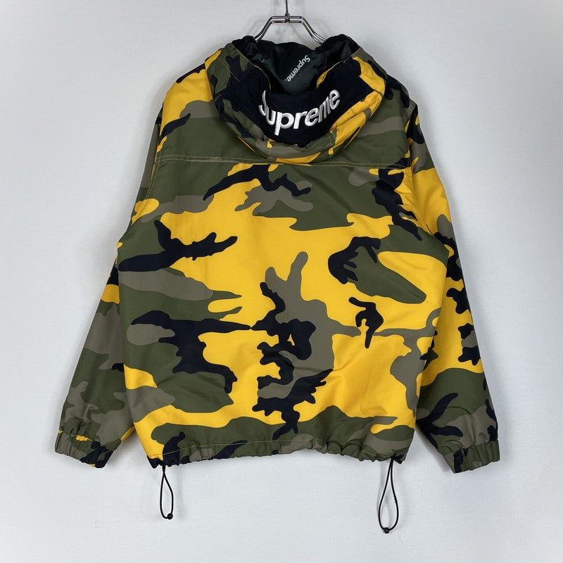 【中古品】【メンズ】 Supreme シュプリーム 17AW HOODED LOGO HALF ZIP PULLOVER フーデッド ロゴ ハーフジップ プルオーバー ジャケット アウター 149-260502-yo-01-tei サイズ：S カラー：カモ柄 万代Net店