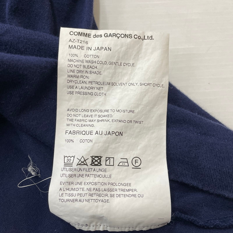 【中古品】【メンズ】 PLAY COMME DES GARCONS プレイコムデギャルソン GOLD HEART LOGO TEE AZ-T216 ゴールドハート ロゴ Tシャツ 半袖 トップス 140-260623-yo-08-tei サイズ：L カラー：ネイビー 万代Net店