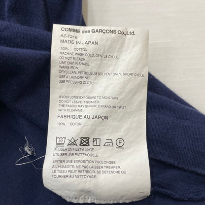 【中古品】【メンズ】 PLAY COMME DES GARCONS プレイコムデギャルソン GOLD HEART LOGO TEE AZ-T216 ゴールドハート ロゴ Tシャツ 半袖 トップス 140-260623-yo-08-tei サイズ：L カラー：ネイビー 万代Net店