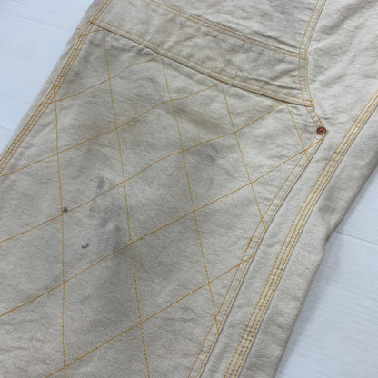 【中古品】【メンズ】 BOWWOW バウワウ FORGE PAINTER PANTS フォージ ペインター パンツ ボトムス ワークパンツ 加工パンツ 151-260504-ko-21-tei サイズ：XXXL カラー：アイボリー/ホワイト 万代Net店