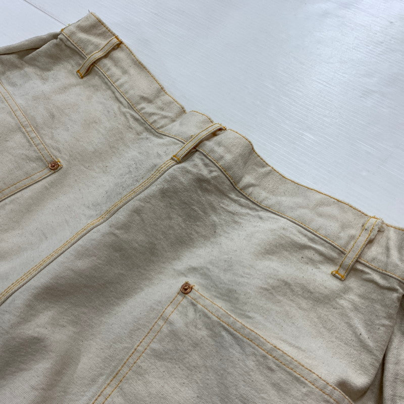 【中古品】【メンズ】 BOWWOW バウワウ FORGE PAINTER PANTS フォージ ペインター パンツ ボトムス ワークパンツ 加工パンツ 151-260504-ko-21-tei サイズ：XXXL カラー：アイボリー/ホワイト 万代Net店