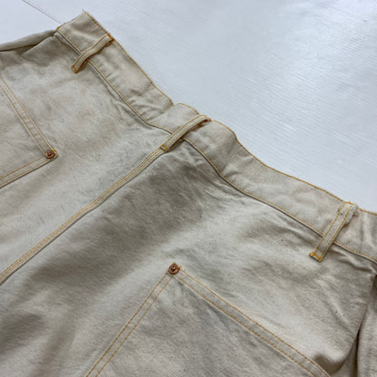 【中古品】【メンズ】 BOWWOW バウワウ FORGE PAINTER PANTS フォージ ペインター パンツ ボトムス ワークパンツ 加工パンツ 151-260504-ko-21-tei サイズ：XXXL カラー：アイボリー/ホワイト 万代Net店