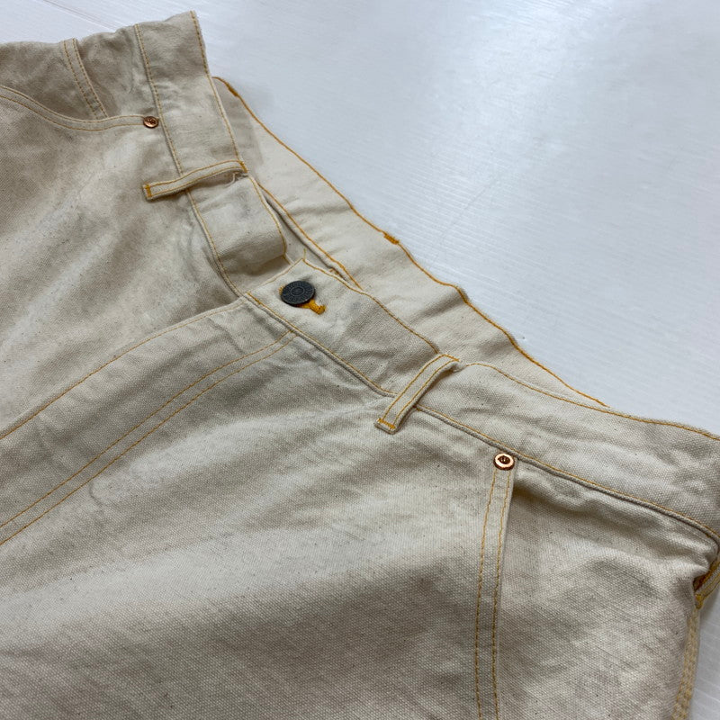 【中古品】【メンズ】 BOWWOW バウワウ FORGE PAINTER PANTS フォージ ペインター パンツ ボトムス ワークパンツ 加工パンツ 151-260504-ko-21-tei サイズ：XXXL カラー：アイボリー/ホワイト 万代Net店