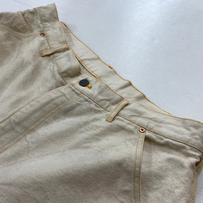 【中古品】【メンズ】 BOWWOW バウワウ FORGE PAINTER PANTS フォージ ペインター パンツ ボトムス ワークパンツ 加工パンツ 151-260504-ko-21-tei サイズ：XXXL カラー：アイボリー/ホワイト 万代Net店