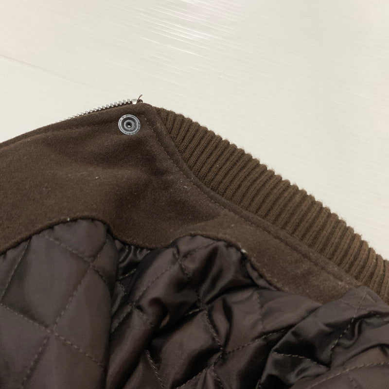 【中古品】【メンズ】 AVIREX アヴィレックス × SKOOKUM スクーカム 別注 コラボ VARSITY JACKET 6112166 バーシティ ジャケット アウター レザー スタジャン 142-260429-ko-06-tei サイズ：L カラー：ブラウン 万代Net店