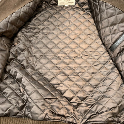 【中古品】【メンズ】 AVIREX アヴィレックス × SKOOKUM スクーカム 別注 コラボ VARSITY JACKET 6112166 バーシティ ジャケット アウター レザー スタジャン 142-260429-ko-06-tei サイズ：L カラー：ブラウン 万代Net店