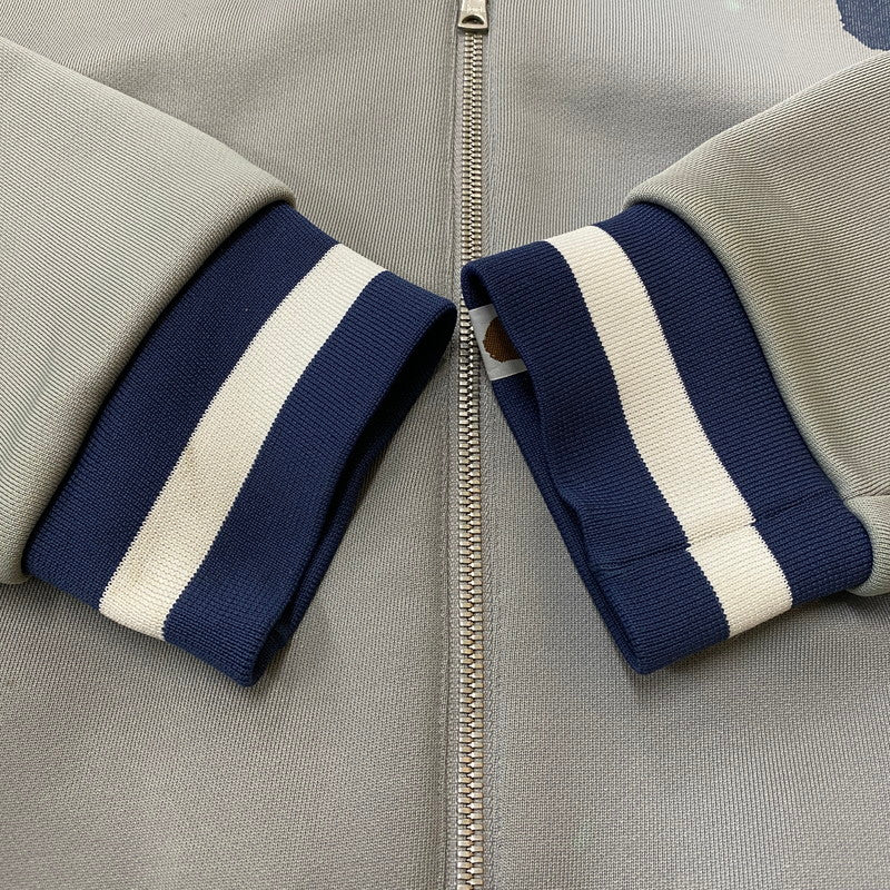 【現状渡し品】【メンズ】 A BATHING APE アベイシングエイプ 90's COLLEGE LOGO BLOUSON 90年代 カレッジロゴ ブルゾン ライトアウター 142-260427-ks-05-tei サイズ：XL/※シミあり カラー：グレー 万代Net店