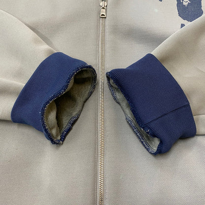 【現状渡し品】【メンズ】 A BATHING APE アベイシングエイプ 90's COLLEGE LOGO BLOUSON 90年代 カレッジロゴ ブルゾン ライトアウター 142-260427-ks-05-tei サイズ：XL/※シミあり カラー：グレー 万代Net店