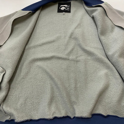 【現状渡し品】【メンズ】 A BATHING APE アベイシングエイプ 90's COLLEGE LOGO BLOUSON 90年代 カレッジロゴ ブルゾン ライトアウター 142-260427-ks-05-tei サイズ：XL/※シミあり カラー：グレー 万代Net店