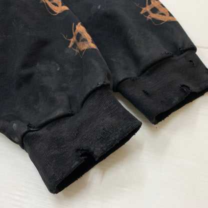 【中古品】【メンズ】 BALENCIAGA バレンシアガ 23AW METAL LOGO HOODIE 739024 TOVD8 メタル ロゴ フーディ トップス プルオーバーパーカー ダメージ加工 141-260429-ko-04-fuzh サイズ：2 カラー：ブラック 万代Net店