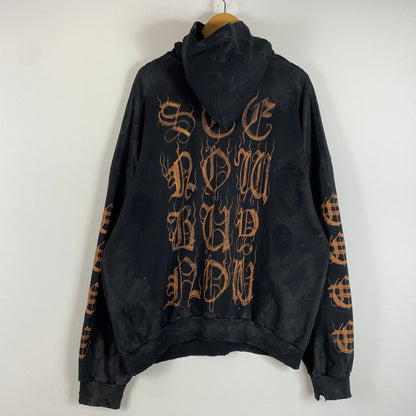 【中古品】【メンズ】 BALENCIAGA バレンシアガ 23AW METAL LOGO HOODIE 739024 TOVD8 メタル ロゴ フーディ トップス プルオーバーパーカー ダメージ加工 141-260429-ko-04-fuzh サイズ：2 カラー：ブラック 万代Net店