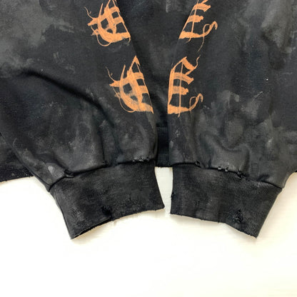 【中古品】【メンズ】 BALENCIAGA バレンシアガ 23AW METAL LOGO HOODIE 739024 TOVD8 メタル ロゴ フーディ トップス プルオーバーパーカー ダメージ加工 141-260429-ko-04-fuzh サイズ：2 カラー：ブラック 万代Net店