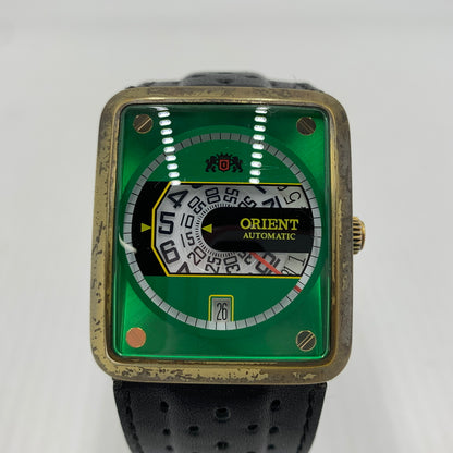 【現状渡し品】【メンズ】 ORIENT オリエント AUTOMATIC SQUARE ERAK-A0 オートマティック スクエア カバンシリーズ 自動巻き腕時計 197-260814-yo-11-tei カラー：ゴールド 万代Net店