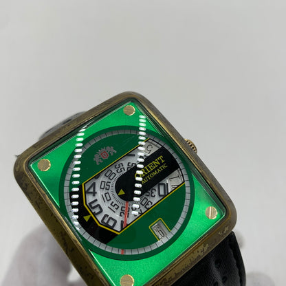 【現状渡し品】【メンズ】 ORIENT オリエント AUTOMATIC SQUARE ERAK-A0 オートマティック スクエア カバンシリーズ 自動巻き腕時計 197-260814-yo-11-tei カラー：ゴールド 万代Net店