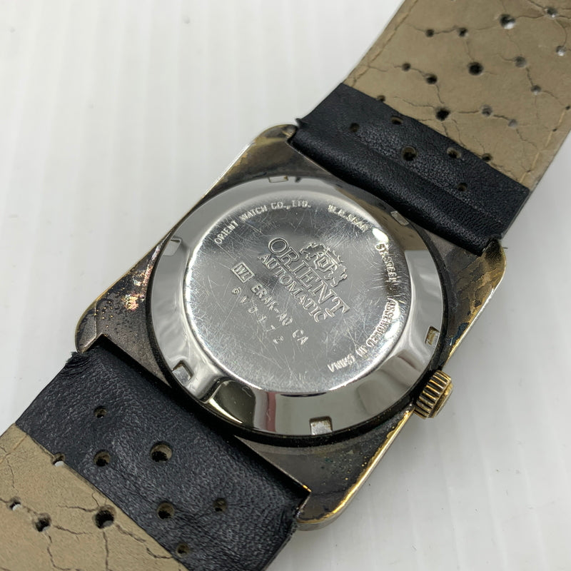 【現状渡し品】【メンズ】 ORIENT オリエント AUTOMATIC SQUARE ERAK-A0 オートマティック スクエア カバンシリーズ 自動巻き腕時計 197-260814-yo-11-tei カラー：ゴールド 万代Net店