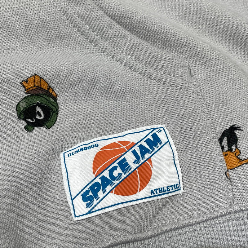 【中古品】【メンズ】 DUMBGOOD ダム グッド × SPACE JAM スペース ジャム 別注コラボ UO EXCLUSIVE ALLOVER PRINT HOOD エクスクルーシヴ オールオーバートップス プルーオーバーパーカー 142-260805-sa-06-tei サイズ：XL カラー：グレー 万代Net店