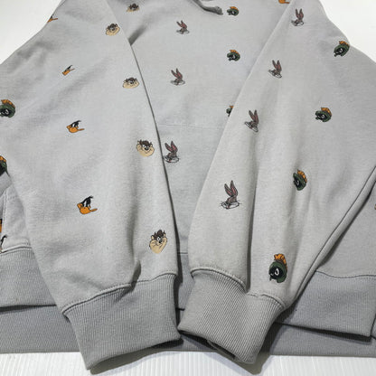 【中古品】【メンズ】 DUMBGOOD ダム グッド × SPACE JAM スペース ジャム 別注コラボ UO EXCLUSIVE ALLOVER PRINT HOOD エクスクルーシヴ オールオーバートップス プルーオーバーパーカー 142-260805-sa-06-tei サイズ：XL カラー：グレー 万代Net店