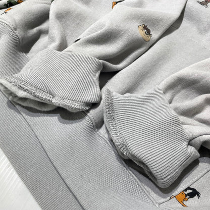 【中古品】【メンズ】 DUMBGOOD ダム グッド × SPACE JAM スペース ジャム 別注コラボ UO EXCLUSIVE ALLOVER PRINT HOOD エクスクルーシヴ オールオーバートップス プルーオーバーパーカー 142-260805-sa-06-tei サイズ：XL カラー：グレー 万代Net店