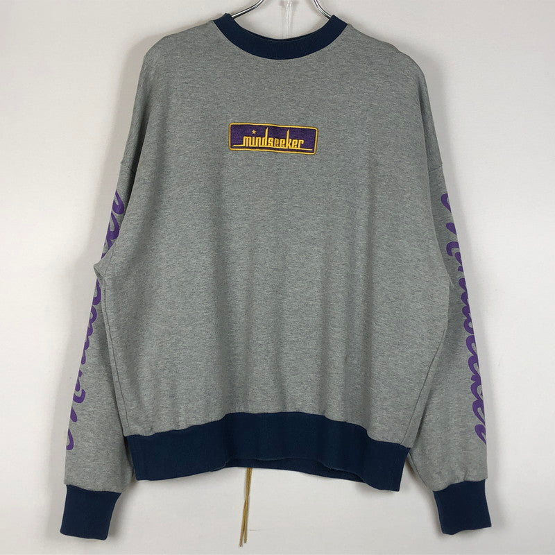 【中古品】【メンズ】 MINDSEEKER マインドシーカー BOX LOGO MIX R OVER SIZE SWEAT SHIRT MS-20SS-15 ボックス ロゴ ミックス アール オーバー サイズ スウェット シャツ トップス トレーナー 142-260702-sa-18-tei サイズ：S カラー：グレー 万代Net店