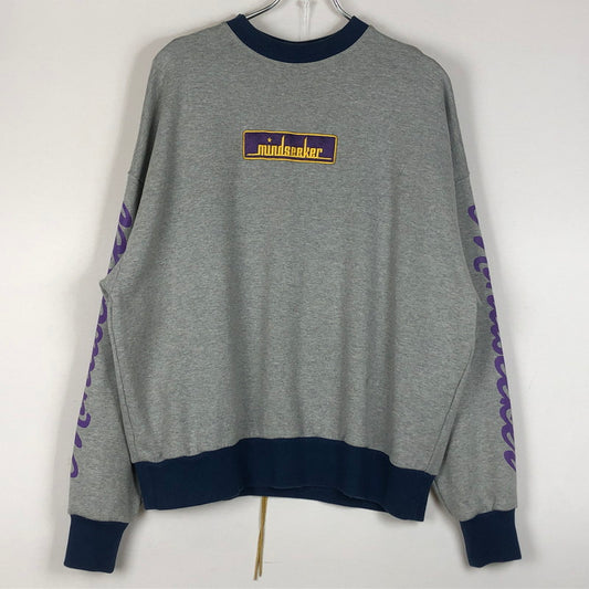 【中古品】【メンズ】 MINDSEEKER マインドシーカー BOX LOGO MIX R OVER SIZE SWEAT SHIRT MS-20SS-15 ボックス ロゴ ミックス アール オーバー サイズ スウェット シャツ トップス トレーナー 142-260702-sa-18-tei サイズ：S カラー：グレー 万代Net店