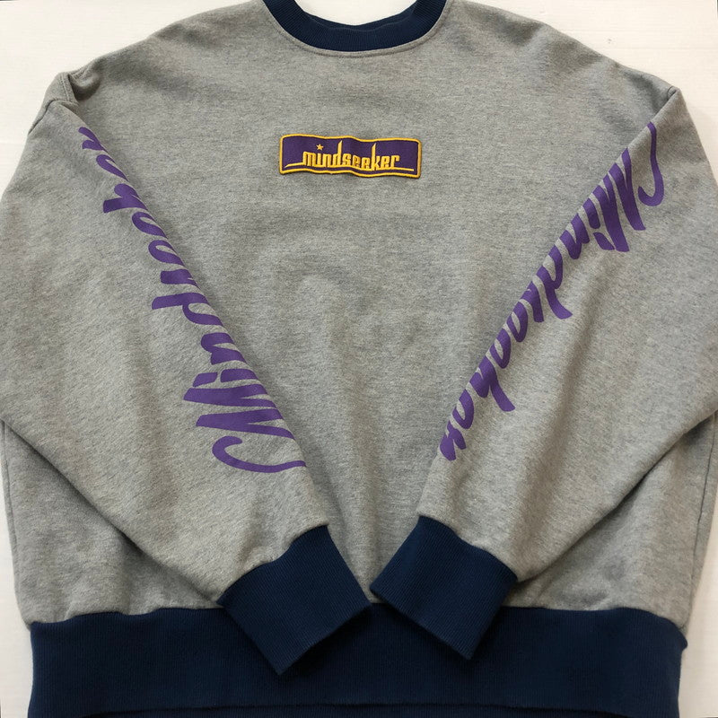 【中古品】【メンズ】 MINDSEEKER マインドシーカー BOX LOGO MIX R OVER SIZE SWEAT SHIRT MS-20SS-15 ボックス ロゴ ミックス アール オーバー サイズ スウェット シャツ トップス トレーナー 142-260702-sa-18-tei サイズ：S カラー：グレー 万代Net店