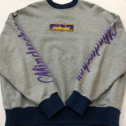 【中古品】【メンズ】 MINDSEEKER マインドシーカー BOX LOGO MIX R OVER SIZE SWEAT SHIRT MS-20SS-15 ボックス ロゴ ミックス アール オーバー サイズ スウェット シャツ トップス トレーナー 142-260702-sa-18-tei サイズ：S カラー：グレー 万代Net店