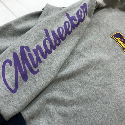 【中古品】【メンズ】 MINDSEEKER マインドシーカー BOX LOGO MIX R OVER SIZE SWEAT SHIRT MS-20SS-15 ボックス ロゴ ミックス アール オーバー サイズ スウェット シャツ トップス トレーナー 142-260702-sa-18-tei サイズ：S カラー：グレー 万代Net店