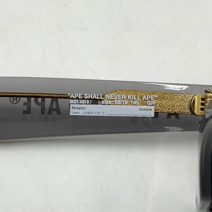 【中古品】【メンズ】 A BATHING APE アベイシングエイプ SUNGLASSES BS13018 サングラス アイウェア アクセサリー 202-260503-ko-02-tei サイズ：58/19 145 カラー：クリアブラック 万代Net店