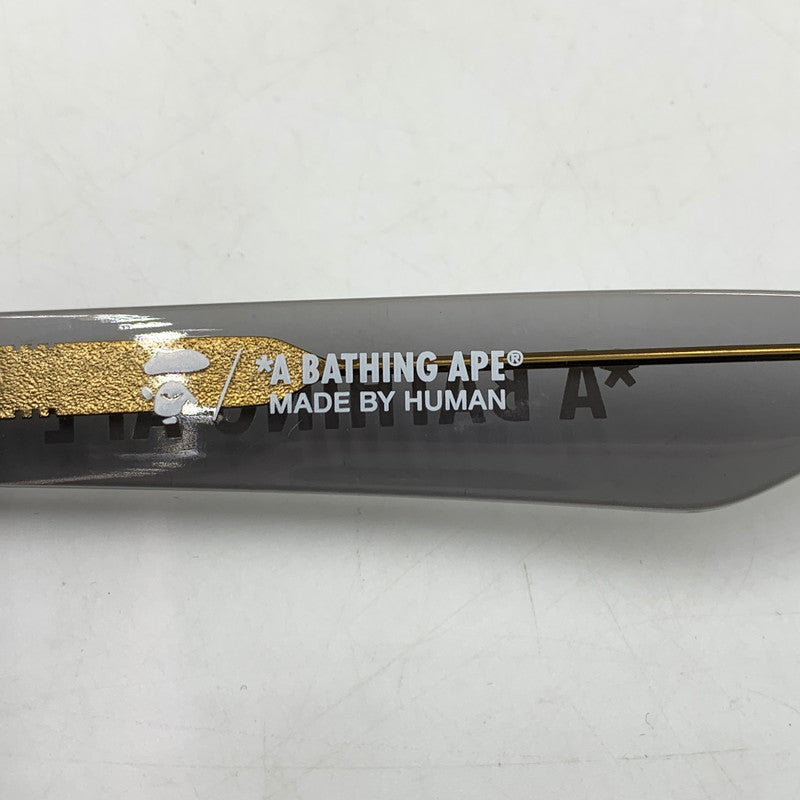 【中古品】【メンズ】 A BATHING APE アベイシングエイプ SUNGLASSES BS13018 サングラス アイウェア アクセサリー 202-260503-ko-02-tei サイズ：58/19 145 カラー：クリアブラック 万代Net店