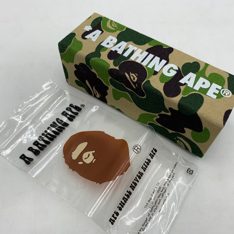 【中古品】【メンズ】 A BATHING APE アベイシングエイプ SUNGLASSES BS13018 サングラス アイウェア アクセサリー 202-260503-ko-02-tei サイズ：58/19 145 カラー：クリアブラック 万代Net店