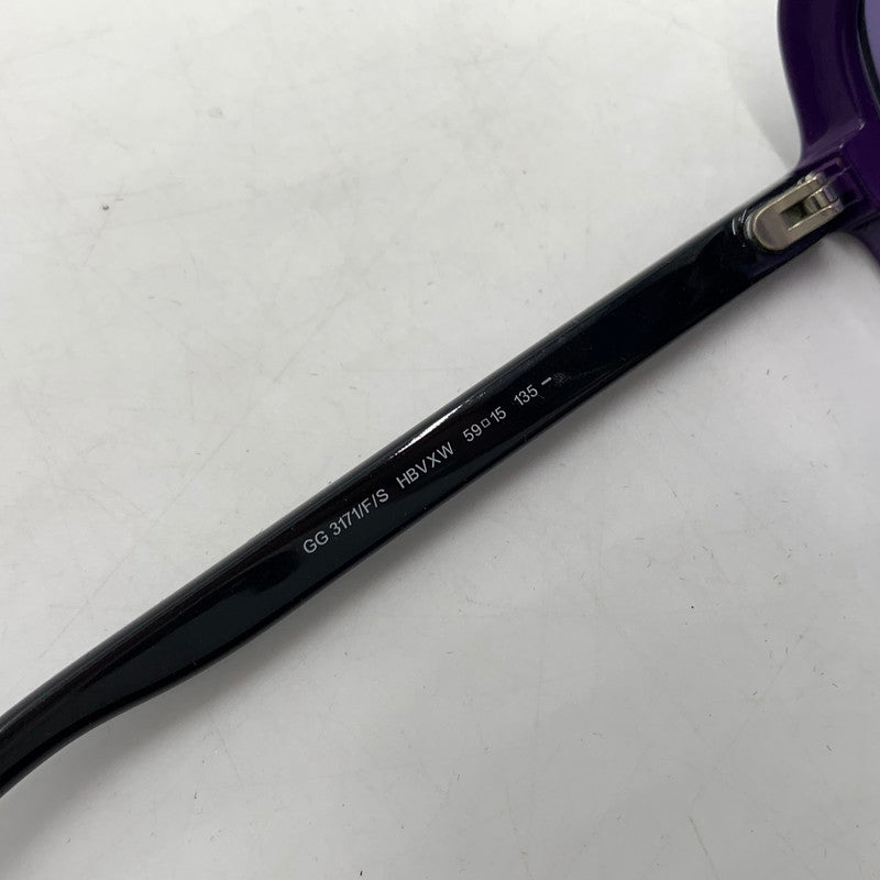【中古品】【メンズ】 GUCCI グッチ GG3171 ウェブストライプ シェリーライン サングラス アイウェア アクセサリー 203-260503-ko-13-tei サイズ：59□15-135 カラー：パープル 万代Net店