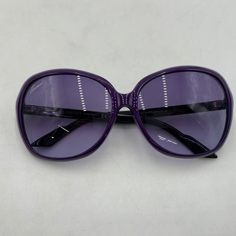 【中古品】【メンズ】 GUCCI グッチ GG3171 ウェブストライプ シェリーライン サングラス アイウェア アクセサリー 203-260503-ko-13-tei サイズ：59□15-135 カラー：パープル 万代Net店