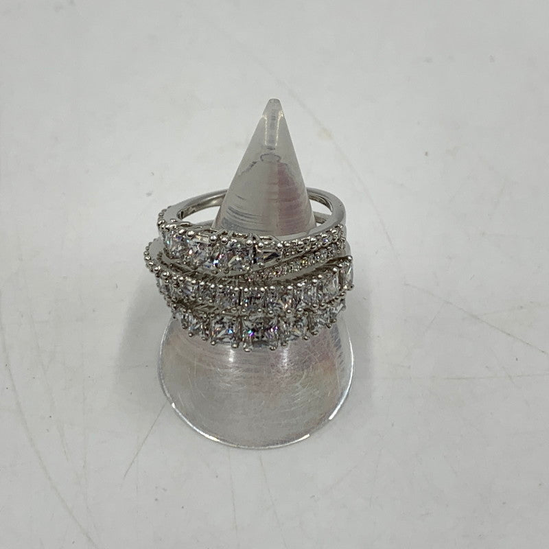 【中古品】【レディース】 SWAROVSKI スワロフスキー TWIST WRAP RING 5584646 ツイスト ラップ リング アクセサリー 指輪 192-260503-ko-16-tei サイズ：58 カラー：シルバー 16号 万代Net店