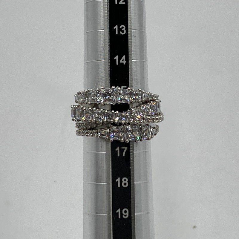 【中古品】【レディース】 SWAROVSKI スワロフスキー TWIST WRAP RING 5584646 ツイスト ラップ リング アクセサリー 指輪 192-260503-ko-16-tei サイズ：58 カラー：シルバー 16号 万代Net店