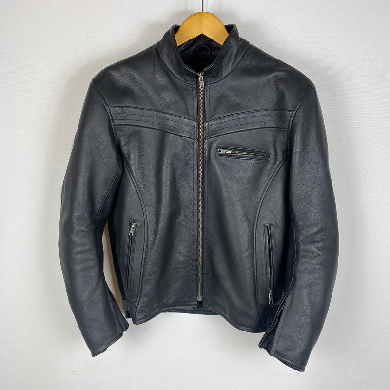 【中古品】【メンズ】 KOMINE コミネ LEATHER RIDERS JACKET レザー ライダース ジャケット アウター 145-260427-ks-12-tei サイズ：L カラー：ブラック 万代Net店