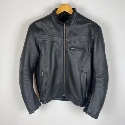 【中古品】【メンズ】 KOMINE コミネ LEATHER RIDERS JACKET レザー ライダース ジャケット アウター 145-260427-ks-12-tei サイズ：L カラー：ブラック 万代Net店