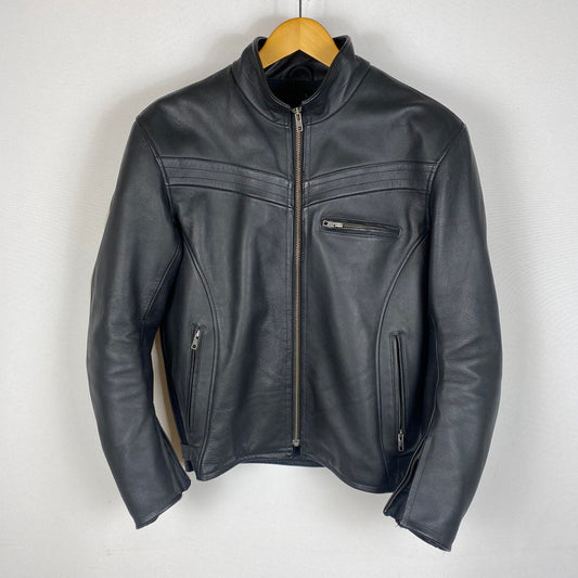 【中古品】【メンズ】 KOMINE コミネ LEATHER RIDERS JACKET レザー ライダース ジャケット アウター 145-260427-ks-12-tei サイズ：L カラー：ブラック 万代Net店