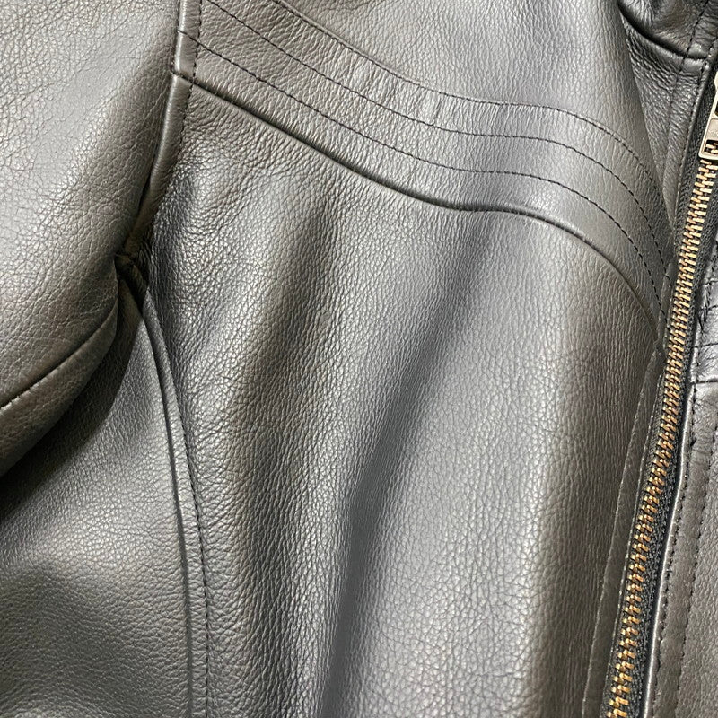 【中古品】【メンズ】 KOMINE コミネ LEATHER RIDERS JACKET レザー ライダース ジャケット アウター 145-260427-ks-12-tei サイズ：L カラー：ブラック 万代Net店